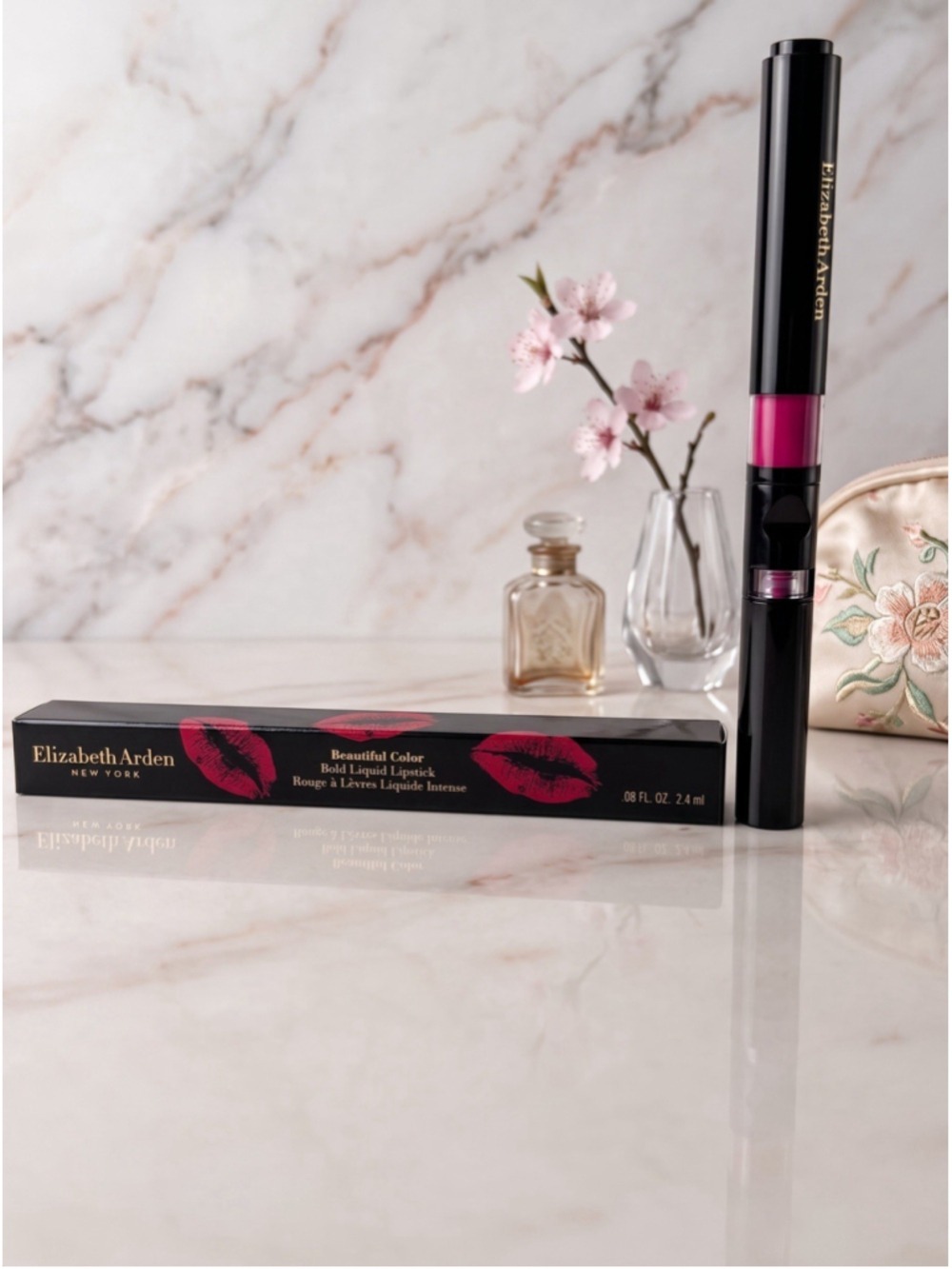 Elizabeth Arden Lipstick Beautiful Color BOLD LIQUID #01 Extreme Pink .08 oz NIB